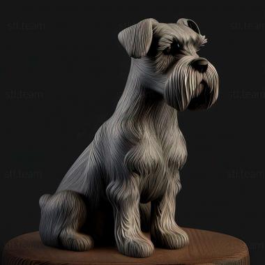 3D model Zwergschnauzer dog (STL)